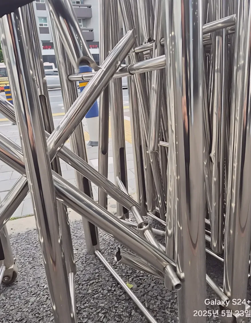 현장 자바라 용접 시공 사례