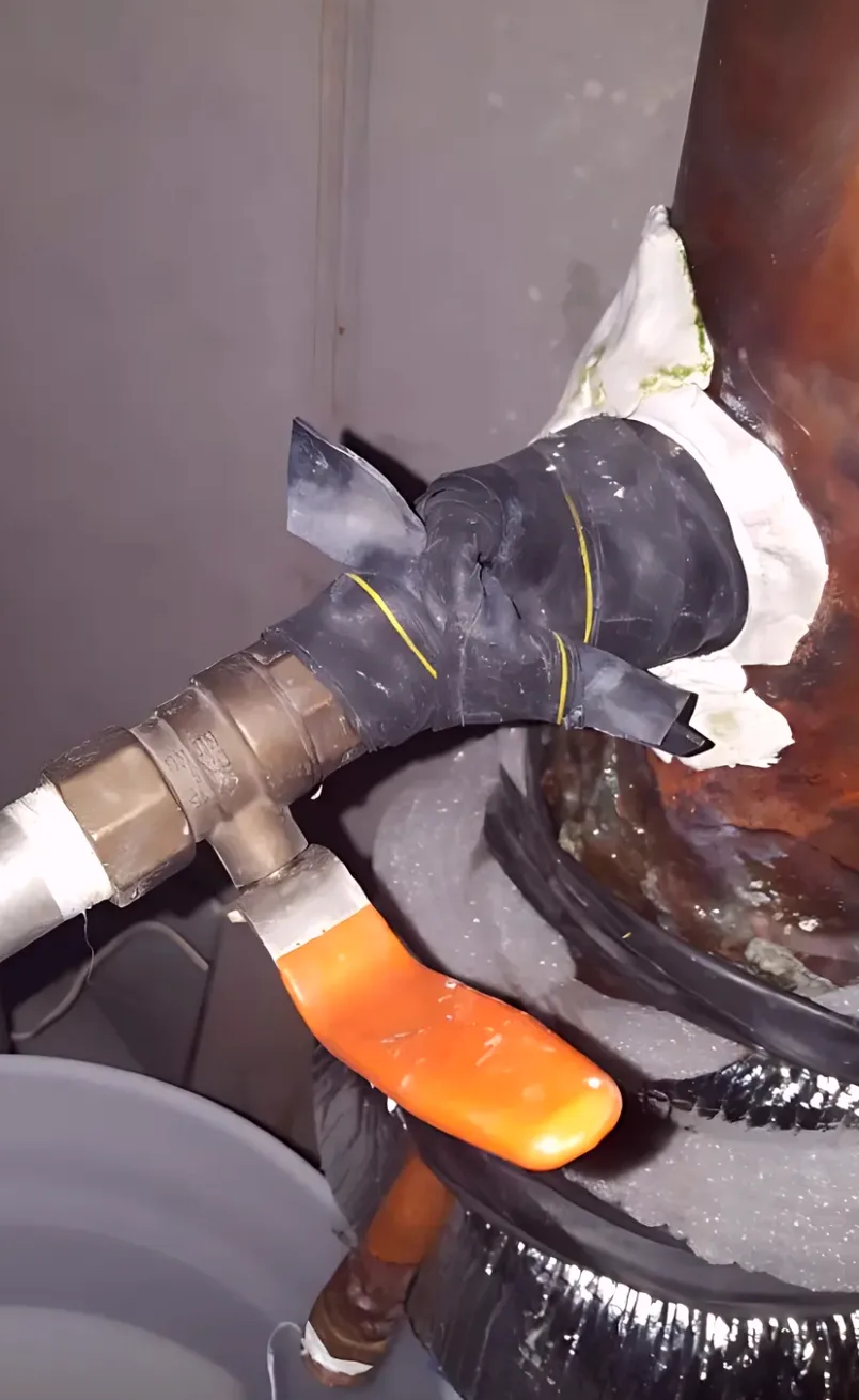 현장 동배관용접 시공 사진 1