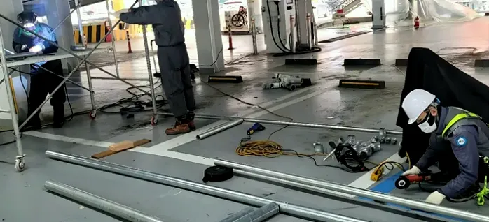 해당 지역 소방 스프링클러 배관용접 시공 사진 2
