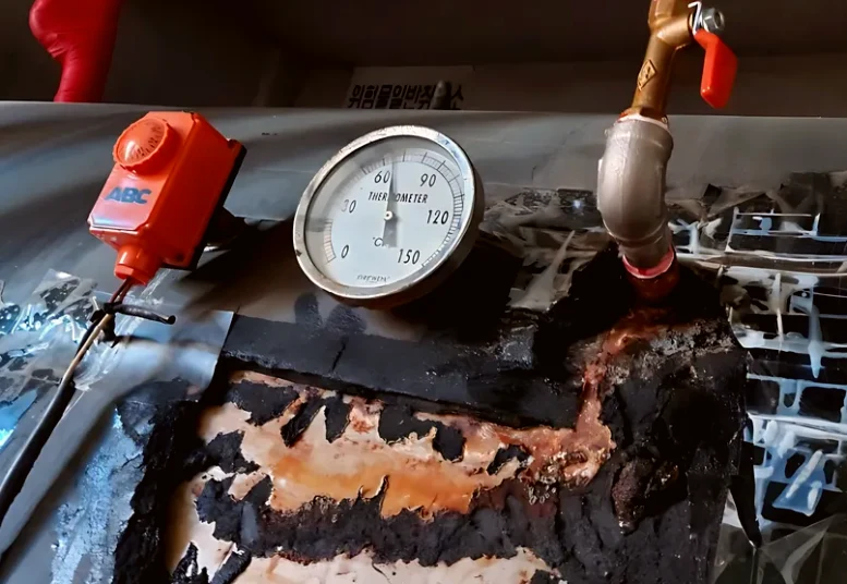 현장 온수 탱크용접 시공 사진 4