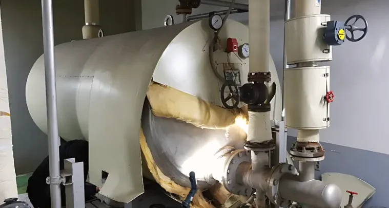 현장 온수 탱크용접 시공 사진 2