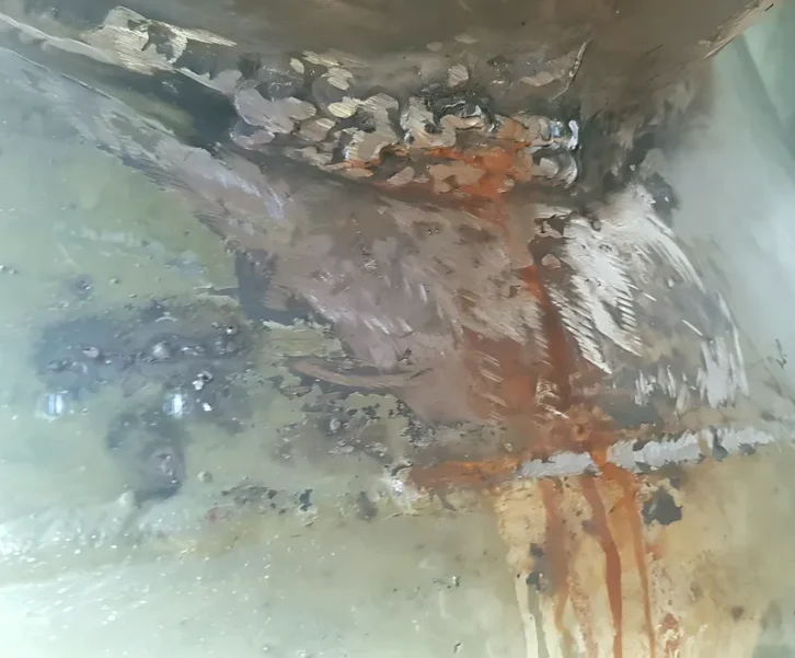 현장 온수 탱크용접 시공 사진 2