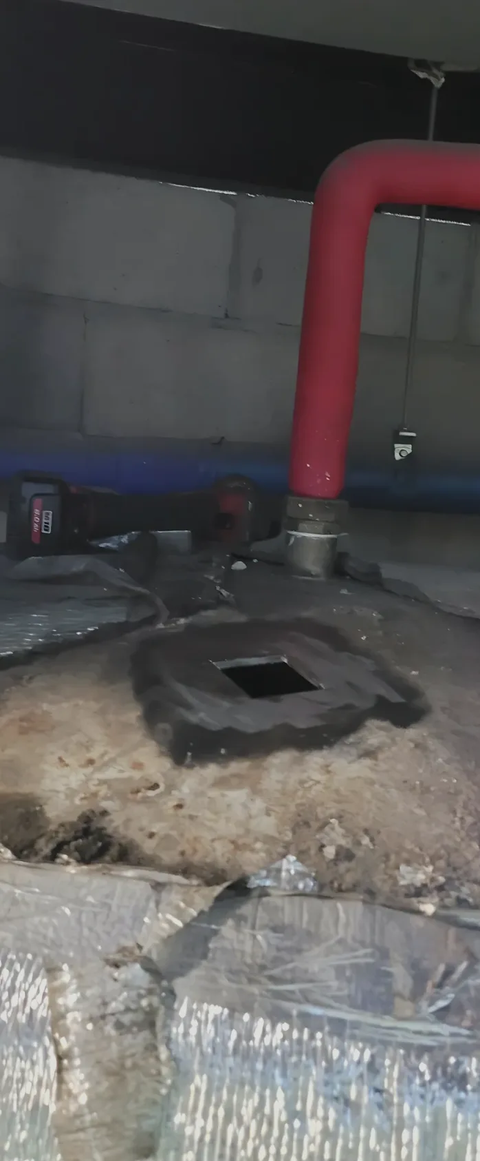 현장 온수 탱크용접 시공 사진 1